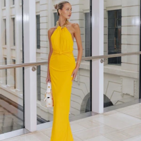 REBECCA VALLANCE Phoenix Gown in Marigold size 8 $1,075 - Picture 8 of 15